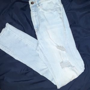 High waisted skinny jeans